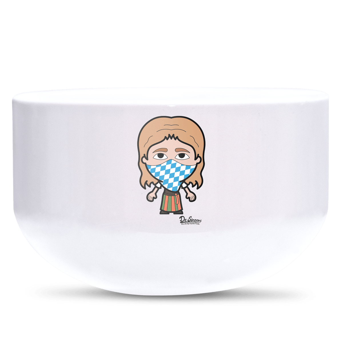 Die Sinzerin Bayrisches Mundtuch Keramik Mueslischale Weiss 600ml Staffelberg Front