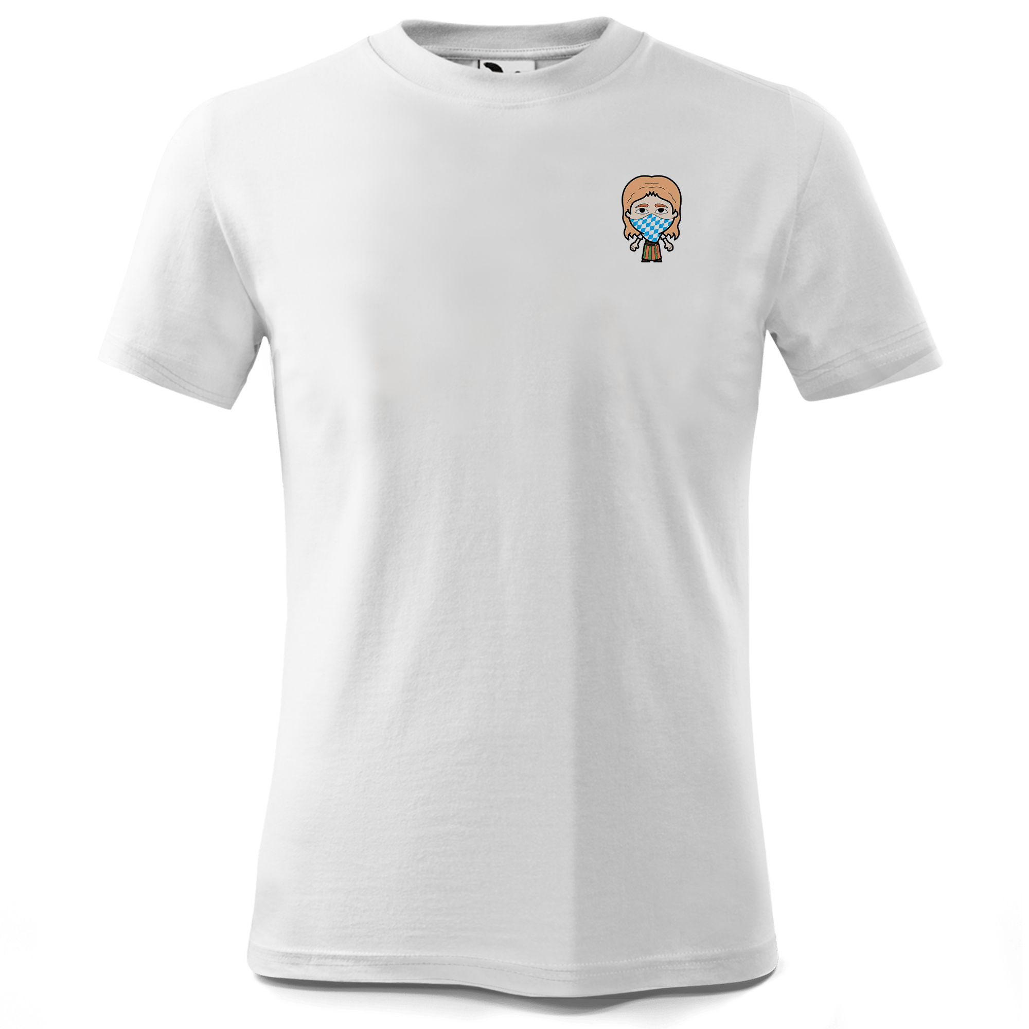 Die Sinzerin Bayrisches Mundtuch T Shirt Kinder Weiss Wendlerweg Front