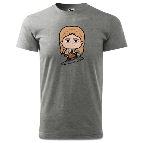 Die Sinzerin Bergsteiger T Shirt Herren Grau Meliert Hofau Front
