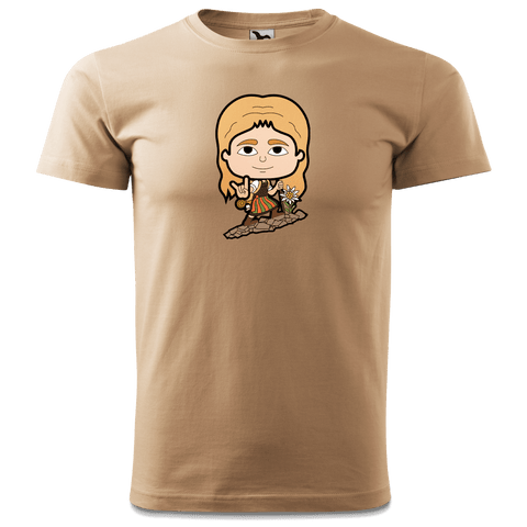 Die Sinzerin Bergsteiger T Shirt Herren Sand Hofmuehle Front