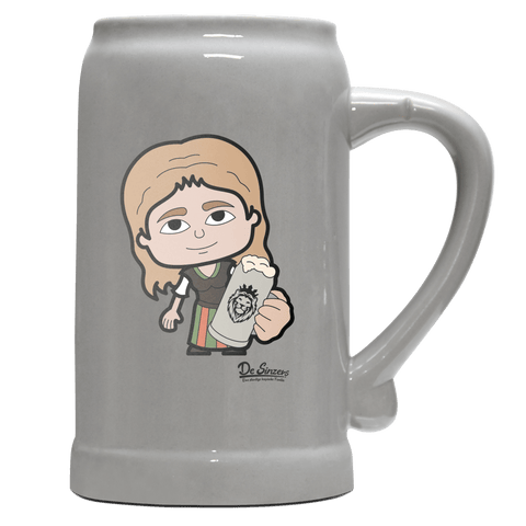 Die Sinzerin Bier Bierkrug 1000ml Grau Zugspitze Front
