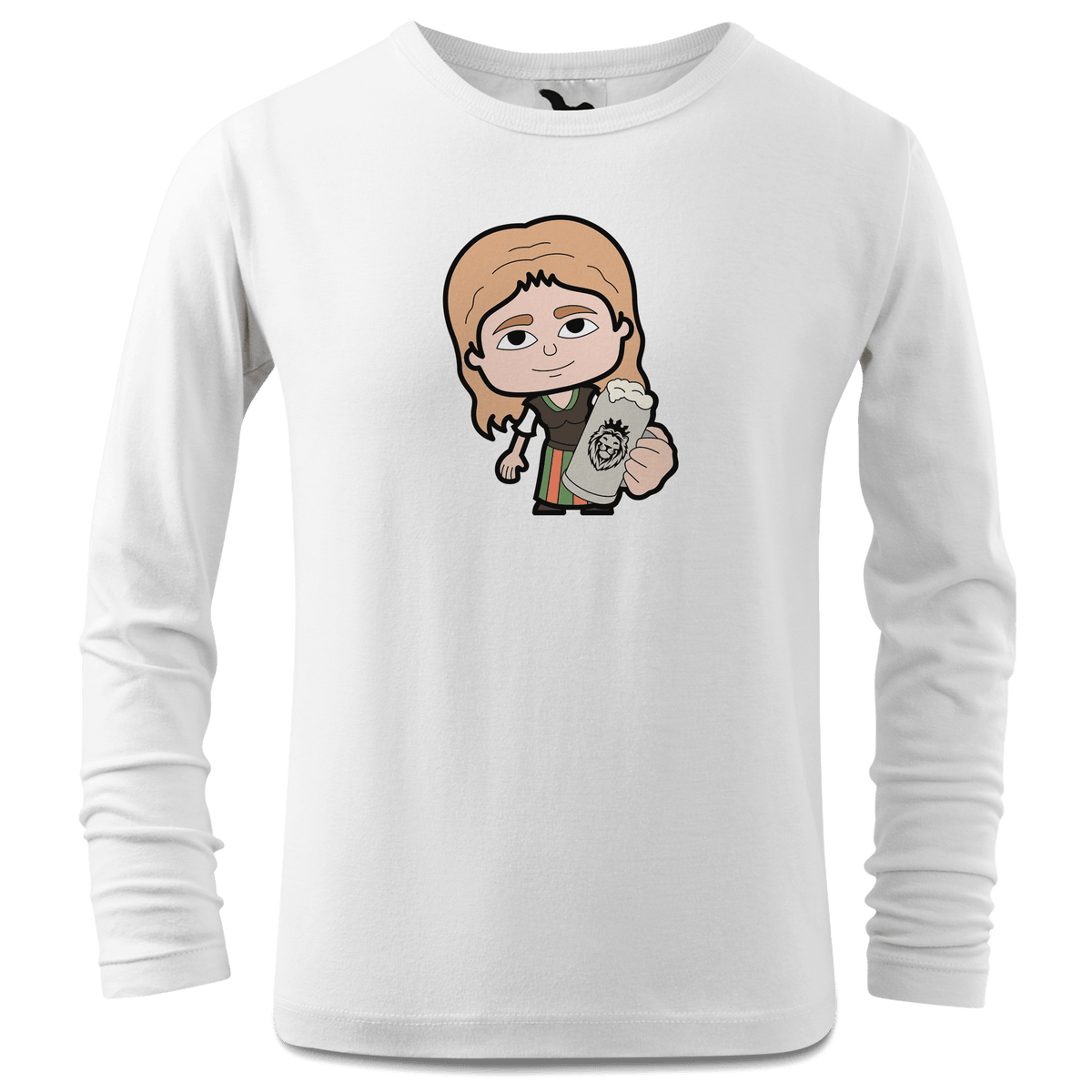 Die Sinzerin Bier Longsleeve Kinder Weiss Westerndorf Front