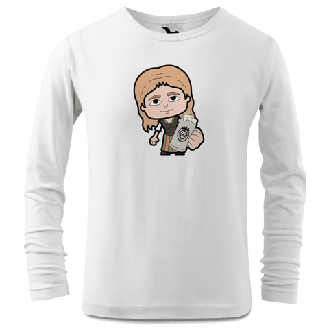 Die Sinzerin Bier Longsleeve Kinder Weiss Westerndorf Front