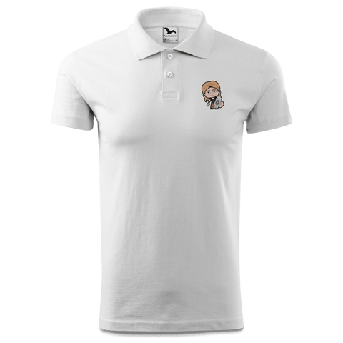 Die Sinzerin Bier Polo Shirt Herren Weiss Murnau Front