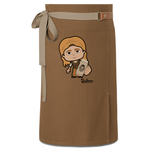 Die Sinzerin Bier Schuerze Vorbinder Braun Haidham Front