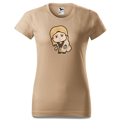 Die Sinzerin Bier T Shirt Damen Sand Entleiten Front