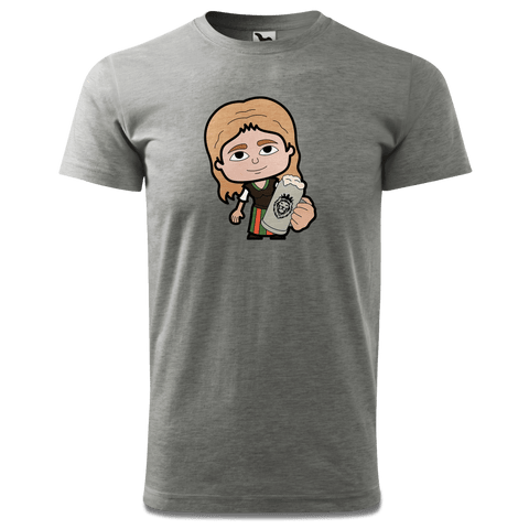 Die Sinzerin Bier T Shirt Herren Grau Meliert Hofau Front