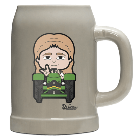 Die Sinzerin Bulldog Bierkrug 500ml Grau Watzmann Front