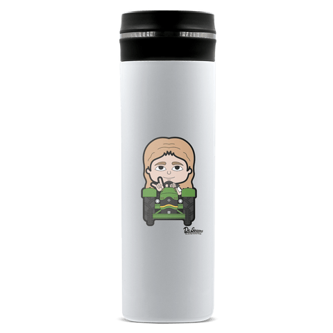 Die Sinzerin Bulldog Edelstahl Thermoflasche 450ml Weiss Geigelstein Front