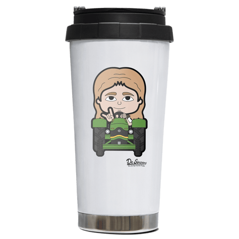 Die Sinzerin Bulldog Edelstahl Trinkbecher To Go 470ml Weiss Wildbarren Front