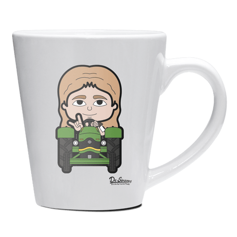 Die Sinzerin Bulldog Keramik Kaffeetasse 200ml Weiss Herzogstand Front