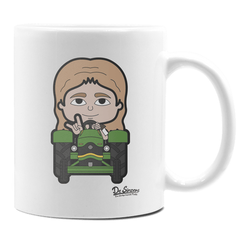 Die Sinzerin Bulldog Keramik Kaffeetasse 330ml Weiss Rampoldplatte Front