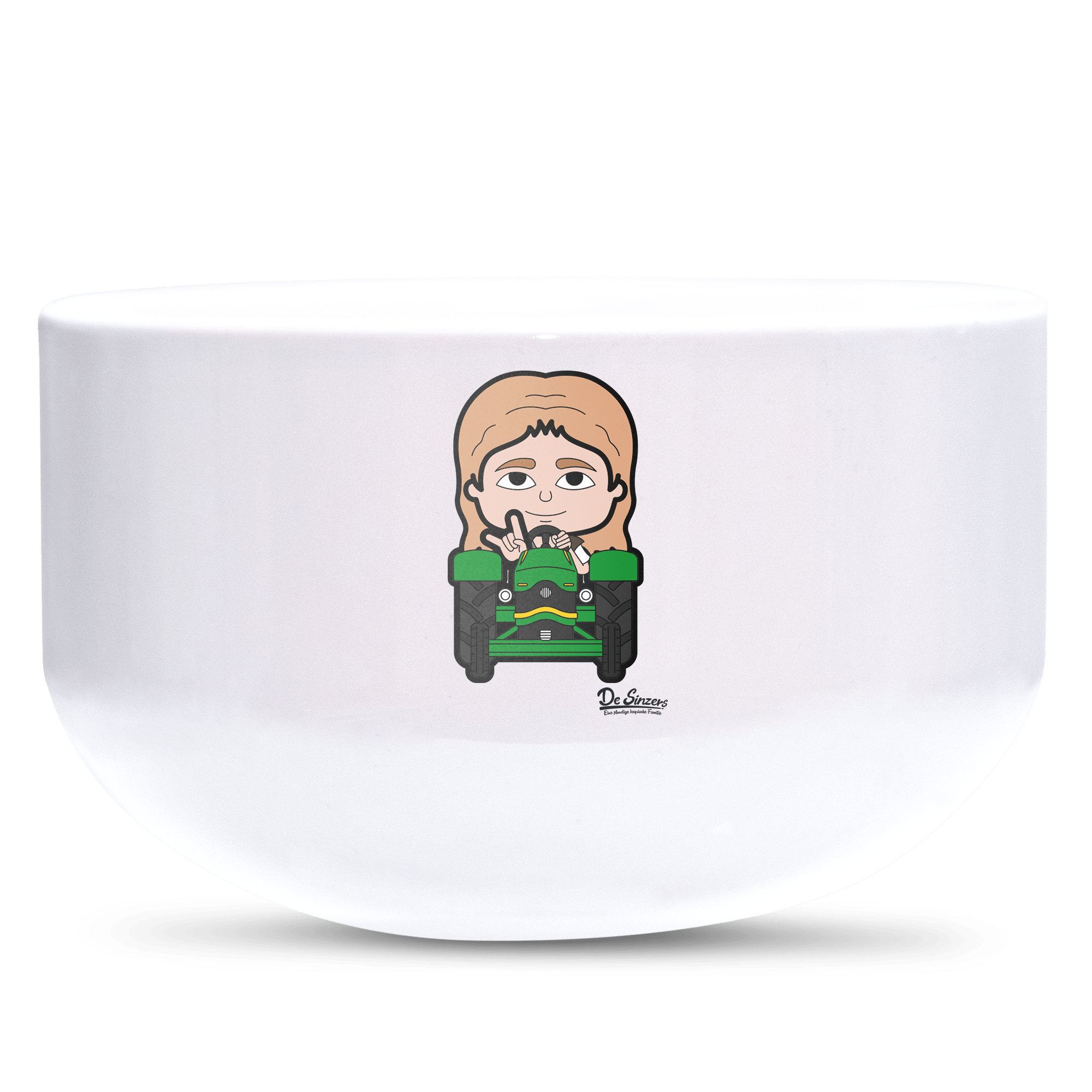 Die Sinzerin Bulldog Keramik Mueslischale Weiss 600ml Staffelberg Front