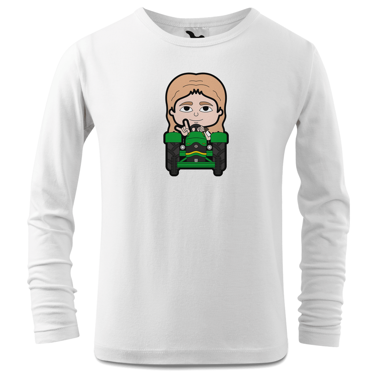 Die Sinzerin Bulldog Longsleeve Kinder Weiss Westerndorf Front