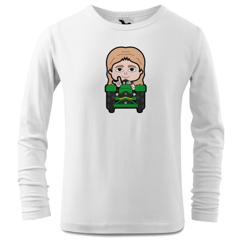 Die Sinzerin Bulldog Longsleeve Kinder Weiss Westerndorf Front