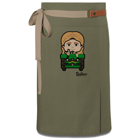 Die Sinzerin Bulldog Schuerze Vorbinder Gruen Langhausen Front