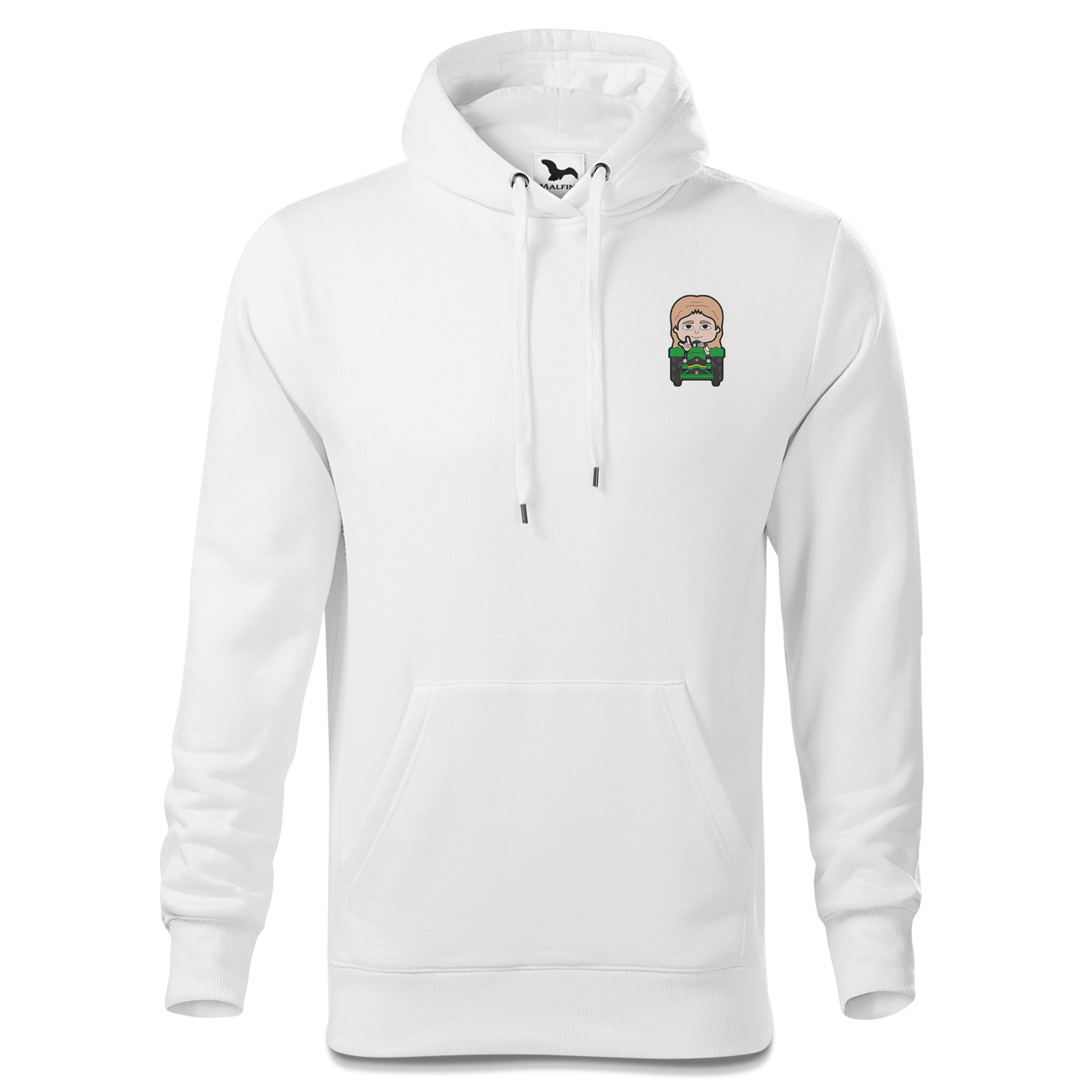 Die Sinzerin Bulldog Sweatshirt Hoody Herren Weiss Simssee Front