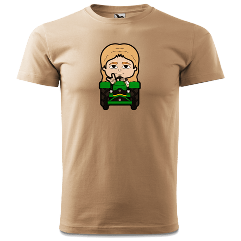 Die Sinzerin Bulldog T Shirt Herren Sand Hofmuehle Front