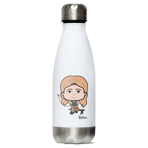 Die Sinzerin Goasslschnoizer Edelstahl Thermoflasche 350ml Weiss Silber Kreuzspitze Front
