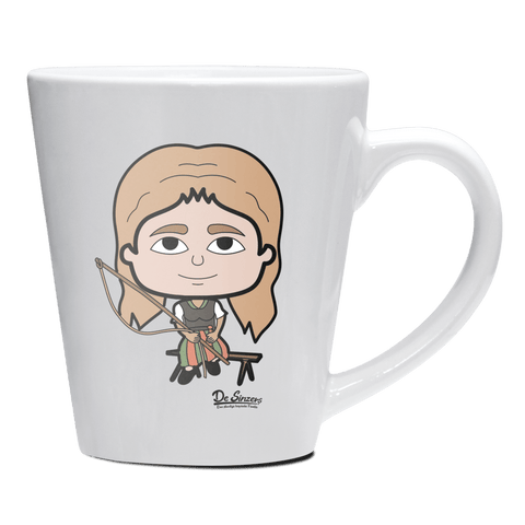 Die Sinzerin Goasslschnoizer Keramik Kaffeetasse 200ml Weiss Herzogstand Front