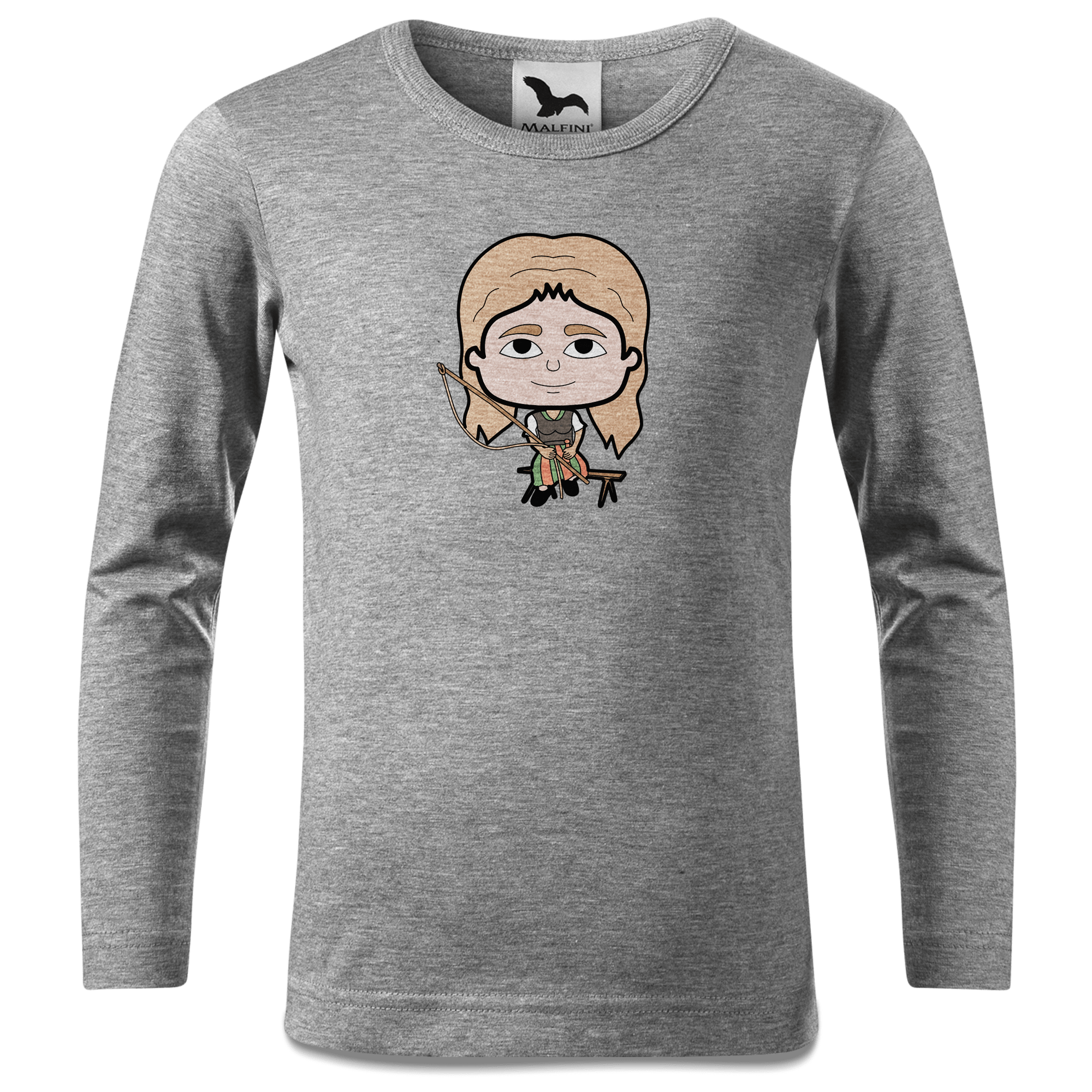 Die Sinzerin Goasslschnoizer Longsleeve Kinder Grau Meliert Waldering Front