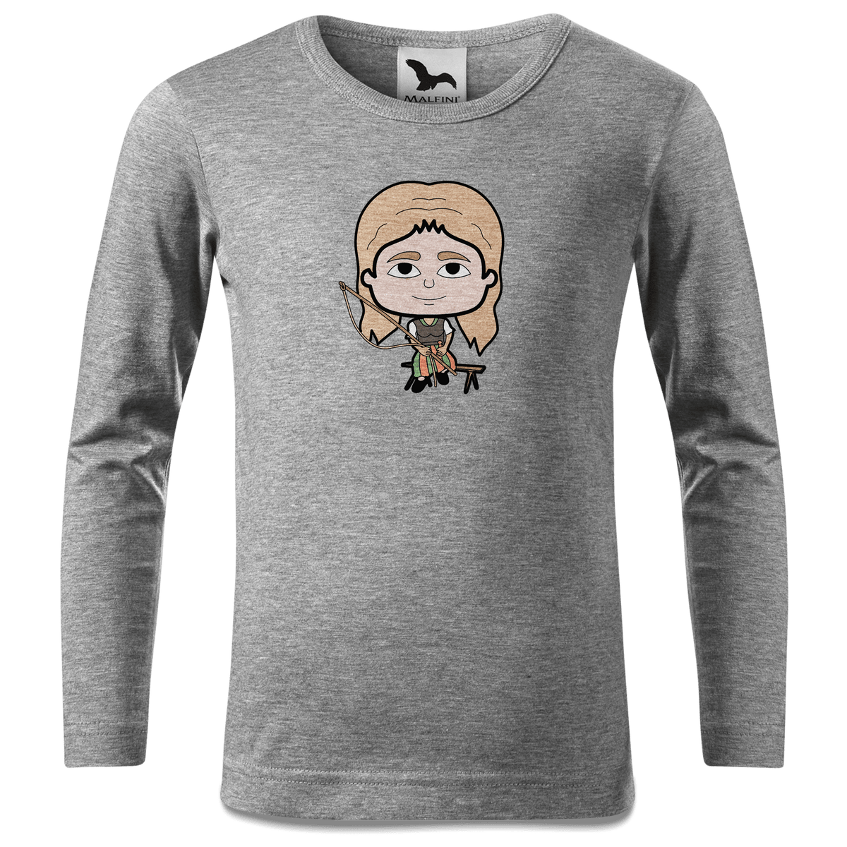 Die Sinzerin Goasslschnoizer Longsleeve Kinder Grau Meliert Waldering Front