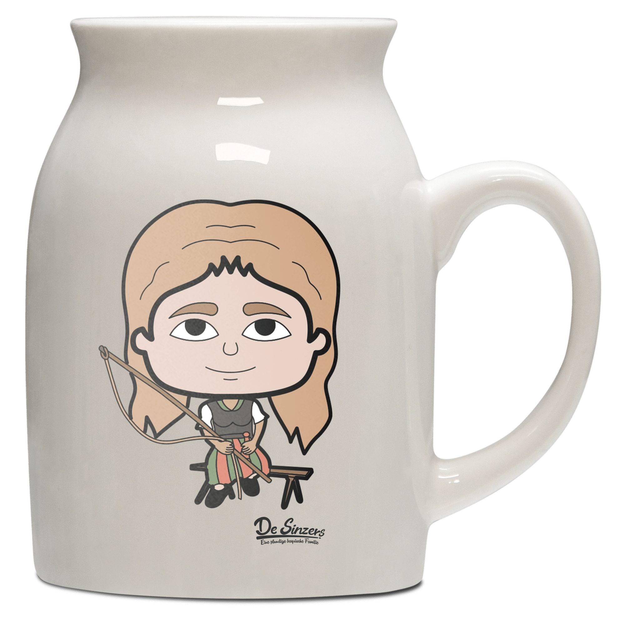 Die Sinzerin Goaßlschnoizer Milchkaennchen 320ml Altweiss Benediktenwand Front