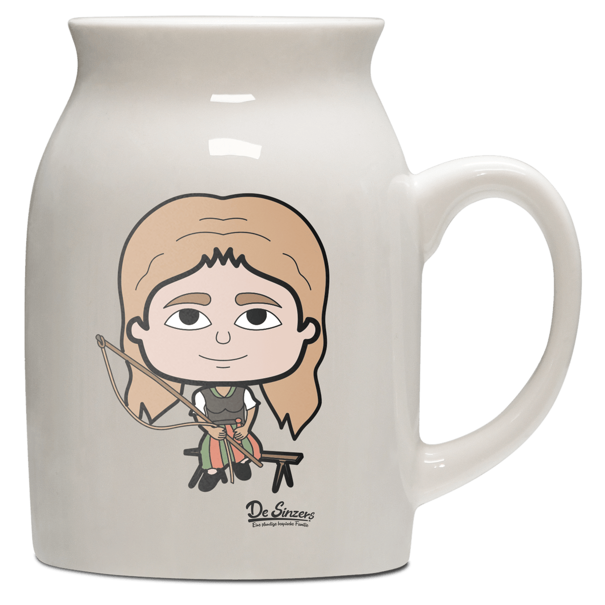 Die Sinzerin Goaßlschnoizer Milchkaennchen 320ml Altweiss Benediktenwand Front