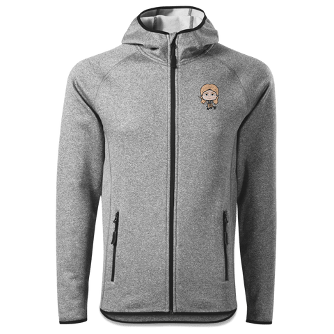 Die Sinzerin Goasslschnoizer Stretch Fleece Herren Grau Meliert Oed Front