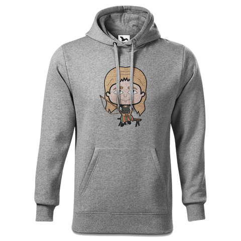 Die Sinzerin Goasslschnoizer Sweatshirt Hoody Herren Grau Meliert Pulvermuehle Front