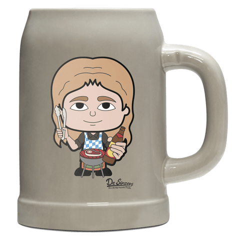 Die Sinzerin Griller Bierkrug 500ml Grau Watzmann Front