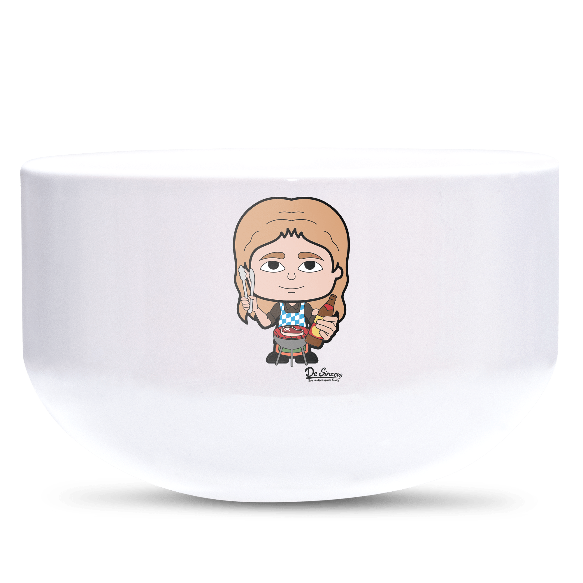 Die Sinzerin Griller Keramik Mueslischale Weiss 600ml Staffelberg Front