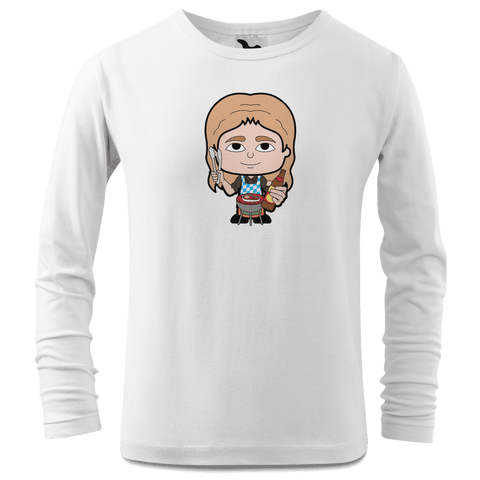 Die Sinzerin Griller Longsleeve Kinder Weiss Westerndorf Front