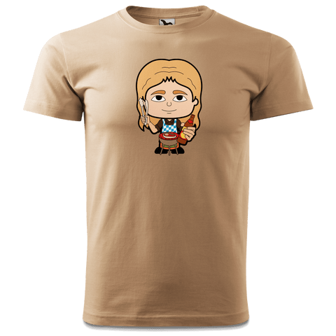 Die Sinzerin Griller T Shirt Herren Sand Hofmuehle Front