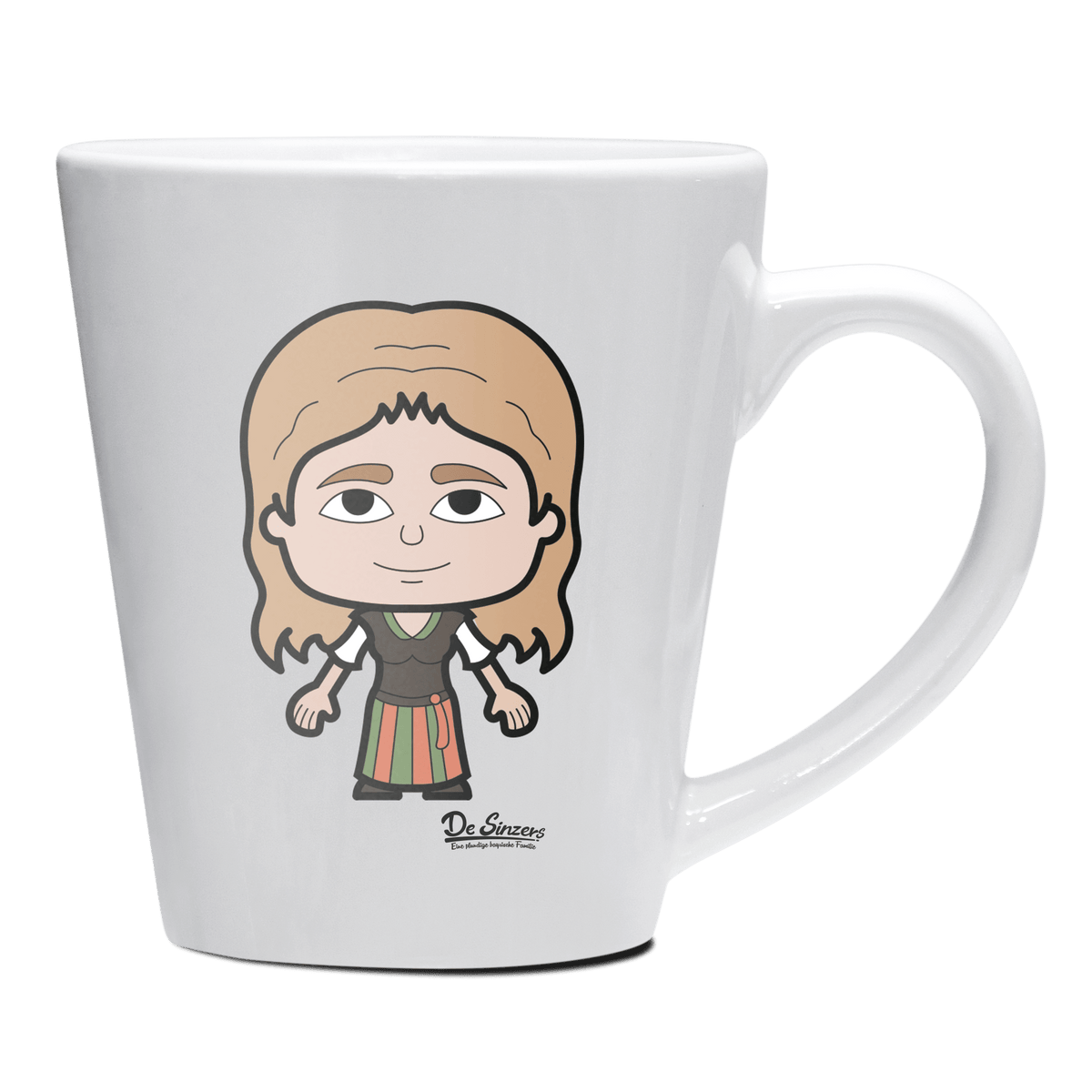 Die Sinzerin Grundfiguren Keramik Kaffeetasse 200ml Weiss Herzogstand Front