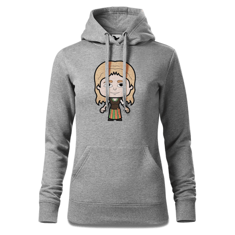 Die Sinzerin Grundfiguren Sweatshirt Hoody Damen Grau Meliert Kieling Front