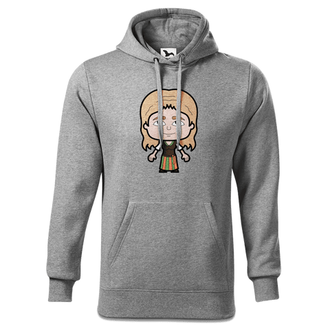 Die Sinzerin Grundfiguren Sweatshirt Hoody Herren Grau Meliert Pulvermuehle Front