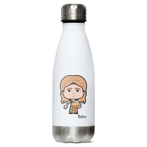 Die Sinzerin Leberkassemmel Edelstahl Thermoflasche 350ml Weiss Silber Kreuzspitze Front