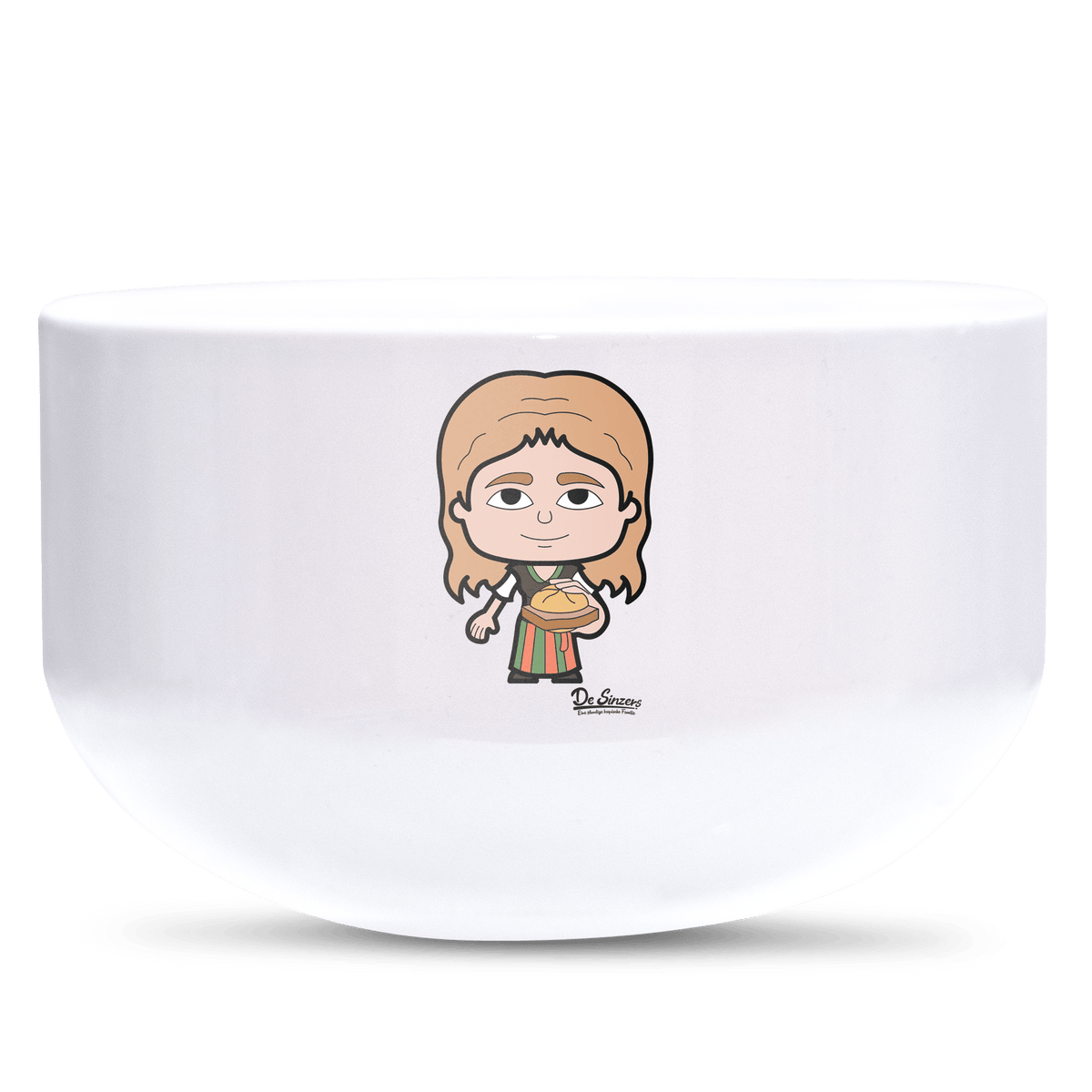 Die Sinzerin Leberkassemmel Keramik Mueslischale Weiss 600ml Staffelberg Front