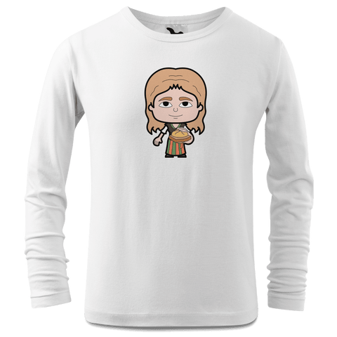 Die Sinzerin Leberkassemmel Longsleeve Kinder Weiss Westerndorf Front