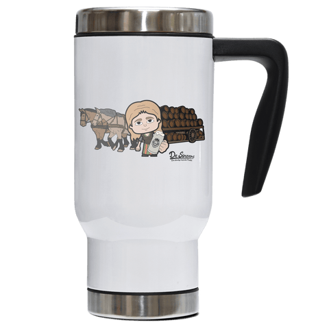Die Sinzerin Pferdegespann Edelstahl Thermobecher To Go 500ml Weiss Kindlwand Front