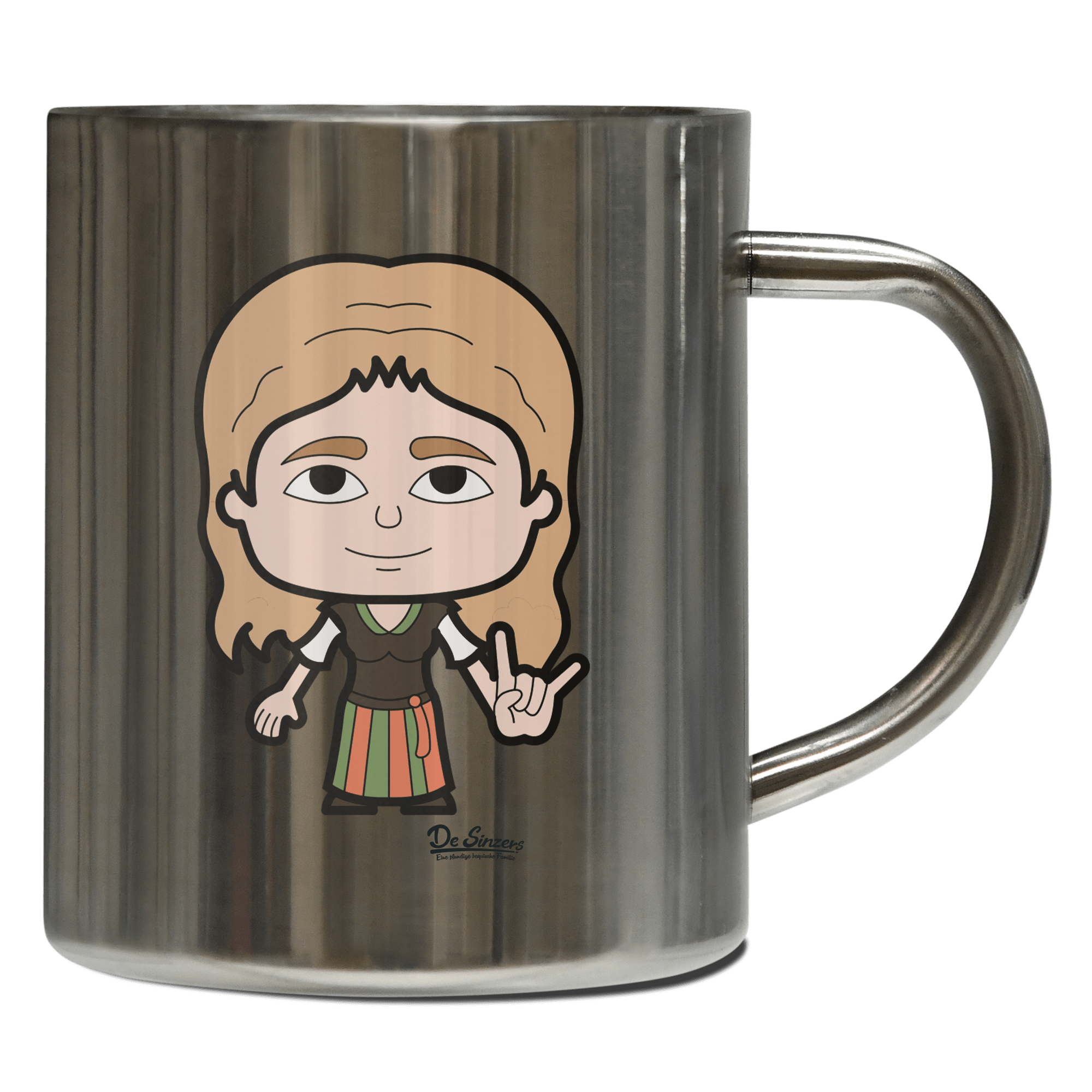 Die Sinzerin Rocking Fingers Edelstahl Kaffeetasse 400ml Grosser Arber Front