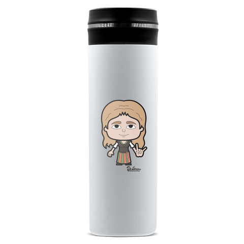 Die Sinzerin Rocking Fingers Edelstahl Thermoflasche 450ml Weiss Geigelstein Front