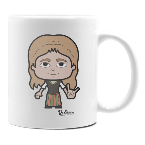 Die Sinzerin Rocking Fingers Keramik Kaffeetasse 330ml Weiss Rampoldplatte Front