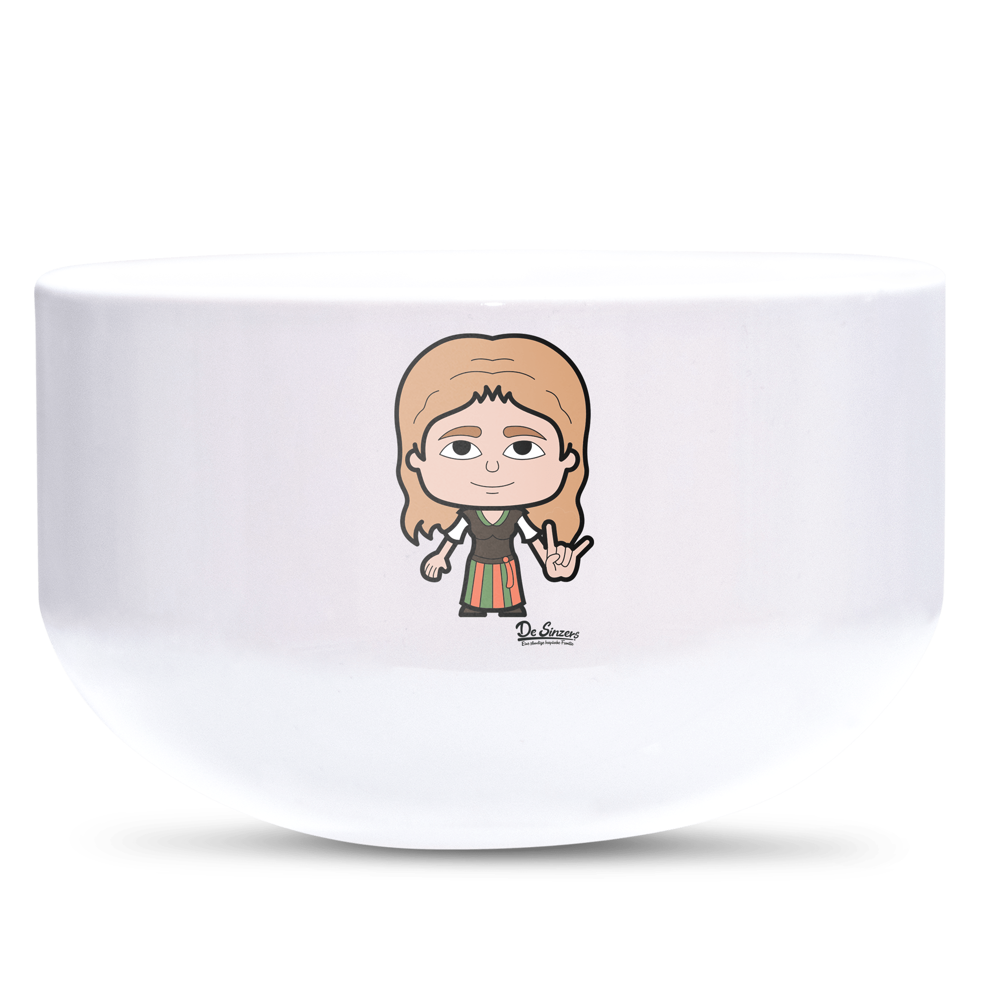 Die Sinzerin Rocking Fingers Keramik Mueslischale Weiss 600ml Staffelberg Front