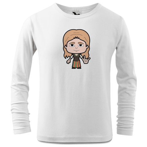 Die Sinzerin Rocking Fingers Longsleeve Kinder Weiss Westerndorf Front