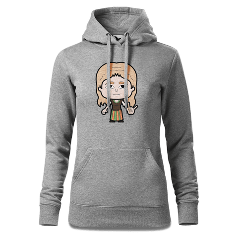 Die Sinzerin Rocking Fingers Sweatshirt Hoody Damen Grau Meliert Kieling Front