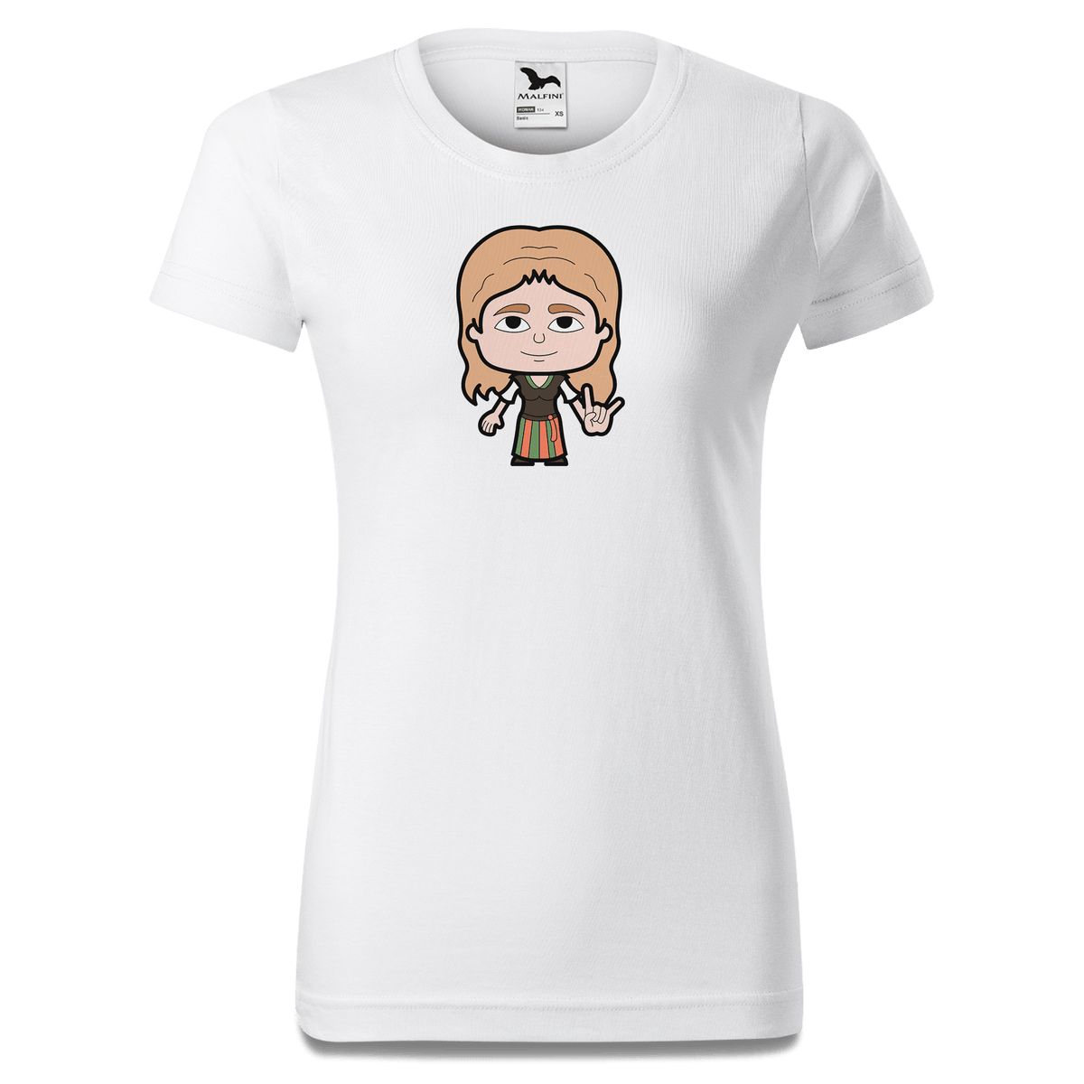 Die Sinzerin Rocking Fingers T Shirt Damen Weiss Gehering Front