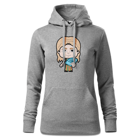 Die Sinzerin Schafkopfen Sweatshirt Hoody Damen Grau Meliert Kieling Front