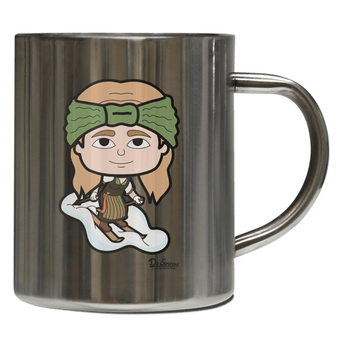 Die Sinzerin Skifahrer Edelstahl Kaffeetasse 400ml Grosser Arber Front